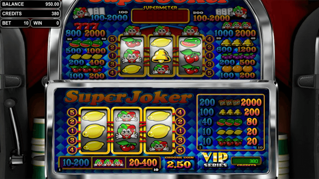 Игровой интерфейс Super Joker VIP 1