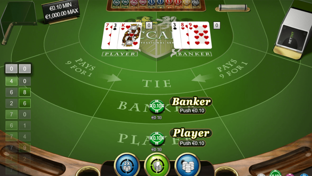 Игровой интерфейс Baccarat Pro Series Table Game 10